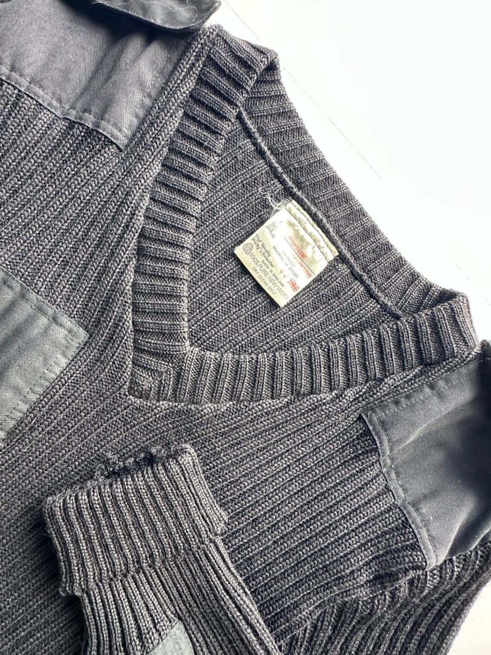 Brigade Quartermasters Sweater Sz 44, 100% Wool, Made in England, Wooly Pully